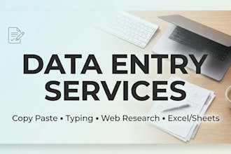 data entry, web research and copy paste tasks