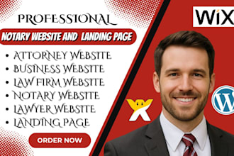 notary website notary landing page law firm attorney lawyer legal wordpress logo