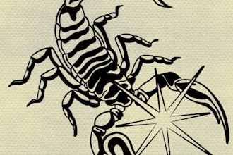 design a minimalist blackwork tattoo for you