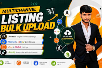 do amazon, walmart, etsy, ebay bulk upload and shopify store sync, CSV up