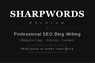 write SEO blog articles and website copy for your business