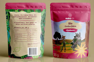design restaurant branding package, food menu, can label, doypack, standup pouch