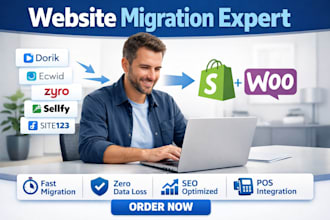 migrate dorik ecwid zyro sellfy site123 to woocommerce shopify pos integration