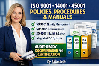 iso 9001 14001 45001 policies procedures and manual