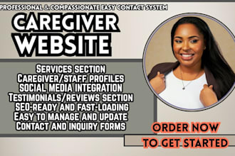 caregiver website nursing care site elderly care site support site home care web