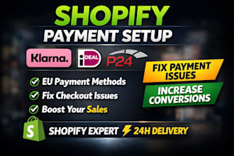 set up klarna, ideal, and p24 payment gateway in your shopify store