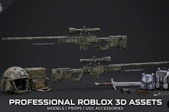 create high quality roblox 3d models, props and ugc items