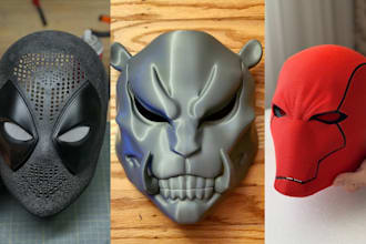sculpt 3d mask 3d helmet cosplay mask cosplay armor 3d print and paint mask