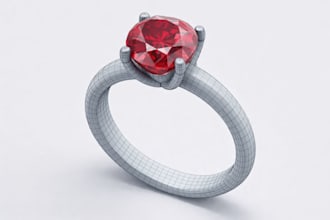 do 3d jewelry cad design zbrush pendant ring earrings modelling for 3d printing