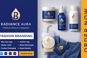 do fashion logo, skin care branding, product packaging sticker label design