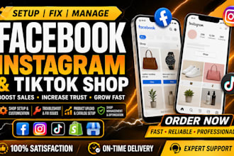setup tiktok shop facebook shop instagram shop for shopify store