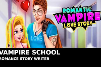 write a captivating vampire school romance story with drama and emotion