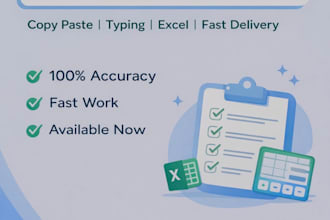 do data entry, typing and copy paste tasks quickly