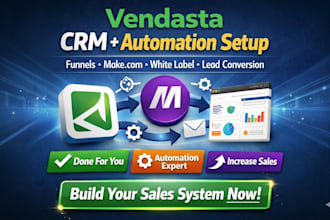 build vendasta white label marketing automation sales funnel make com CRM manage