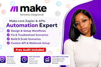 be make com expert for ai automation make com scenario make com api integration