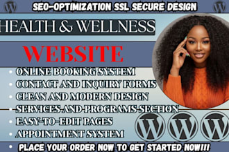 health and wellness website health coach site wellness business booking website