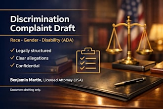 draft your race gender or disability discrimination complaint
