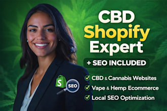 build cbd shopify store cannabis website SEO backlinks vape ecommerce design cbd