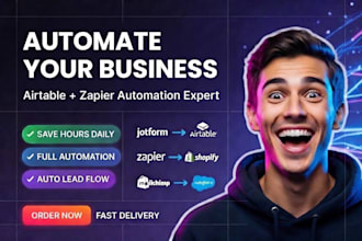 setup airtable zapier automation with mailchimp jotform shopify and salesforce