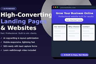 build a high converting landing page or website with ai powered features