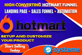 create mockups and hotmart pages to boost your digital sales, systeme io setup