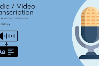 transcribe  audio or video into clean and accurate text