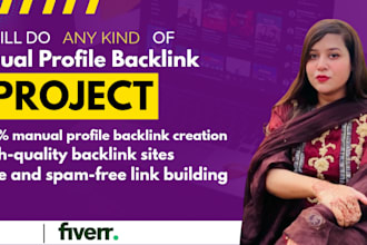 create high quality manual profile backlinks for website