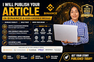publish your article on binance and high credible medias