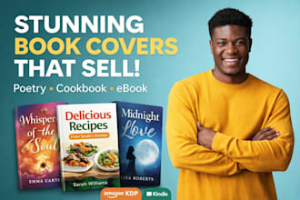 create cookbook cover poetry book cover ebook cover for kdp authors