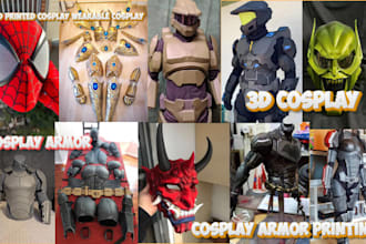 3d print cosplay armor, wearable anime cosplay helmet and 3d cosplay creation