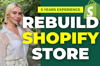 rebuild shopify store on new theme