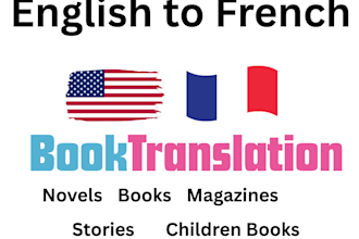 professionally translate english to french books manually
