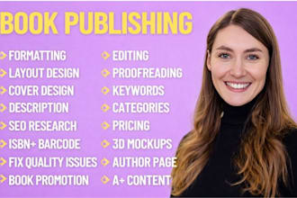 do book formatting for ebook,paperback and formatting and book publishing kdp