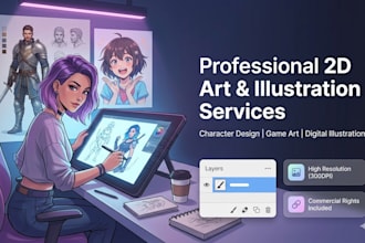 create amazing 2d character art for your project