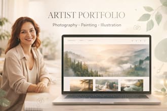 design squarespace photography website for artist portfolio with booking