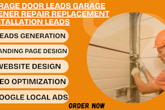 design garage door landing page garage door repair leads