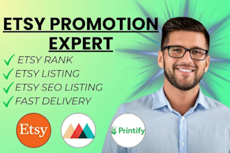 boost etsy SEO listing for etsy promotion and sales rank