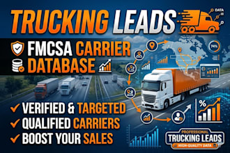 provide active trucking leads and fmcsa carrier database