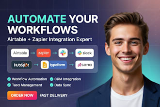 setup airtable zapier integration slack hubspot typeform google sheets asana crm