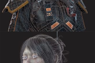 create 3d character modelling and rigging for game ready, animation characters