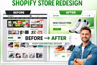 redesign shopify store, shopify website redesign, shopify expert