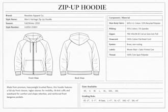 design streetwear tech pack for t shirts, hoodies, joggers and tracksuits