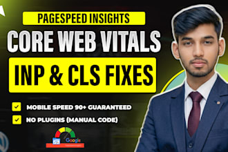 fix core web vitals and optimize google page speed for high performance