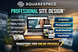 design and redesign squarespace website for coaches photographers and brands