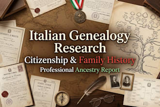 conduct genealogical research in italy for citizenship or family history