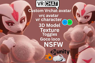 create custom vrc avatar furry nsfw avatar commission vrchat avatar vr character
