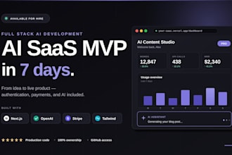 build your ai saas mvp with nextjs, openai api and stripe