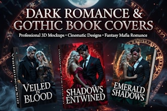 design premium dark romance book cover romance gothic fantasy ebook cover design