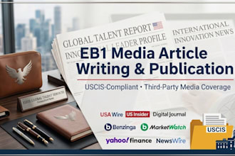 write and publish eb1 media articles on high authority sites