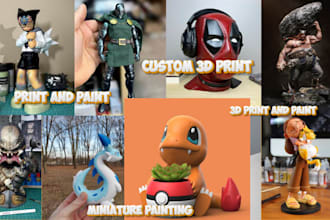 3d print and paint your tabletop miniature, custom 3d print and paint service